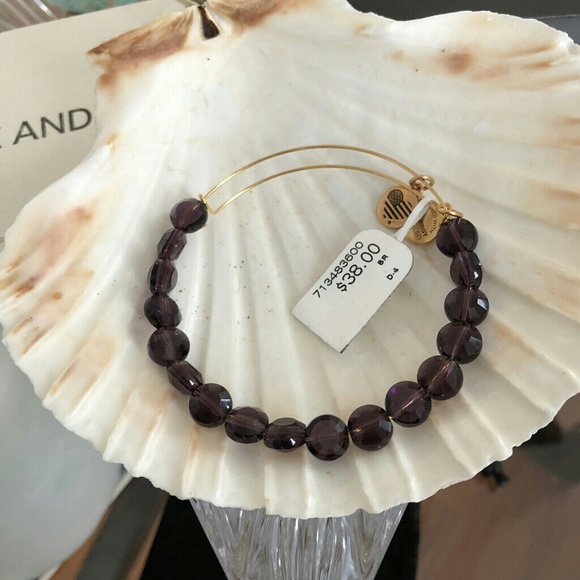 Alex and Ani Purple Crystal Bangle - Picture 4 of 4